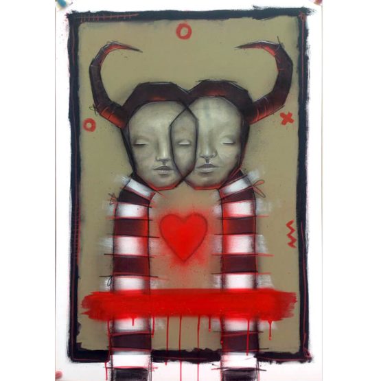 My Dog Sighs - You, Me, Us Print (Red Edition)
