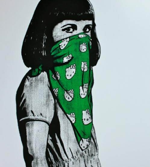 Dolk - Kitty Riot (Green) Print