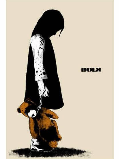 Dolk - Girl with Teddy Print
