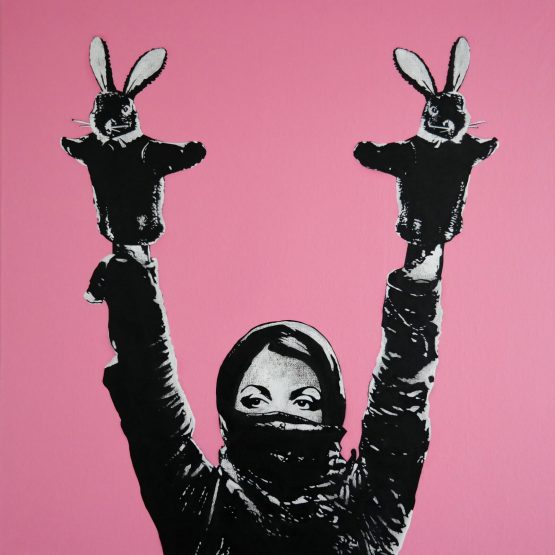 Dot Dot Dot - Protestor (Pink) Canvas