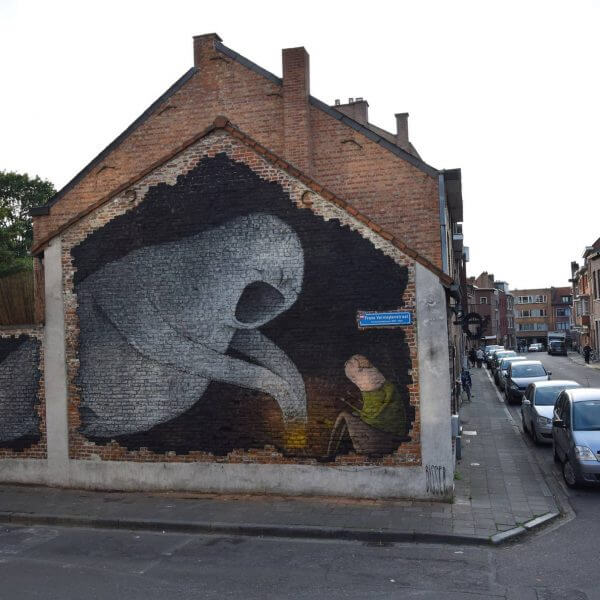 Bisser, Smoke signal, Street art Leuven