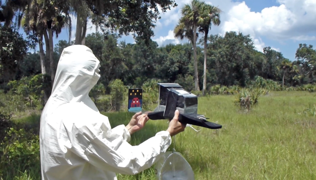 Stills from Invader’s ART4SPACE film, documenting recovery mission . All copyright Invader