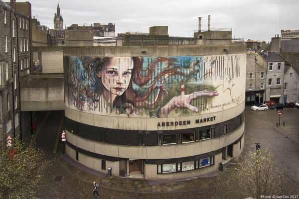 Herakut, Nuart Aberdeen Street Art Festival 2017. Photo Credit Ian Cox