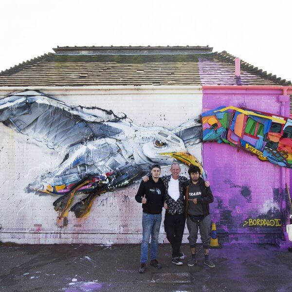 Bordalo II, Trash Seagull, Fatboy Slim's Big Beach Cafe, Hove 2018. © Graffitistreet.com