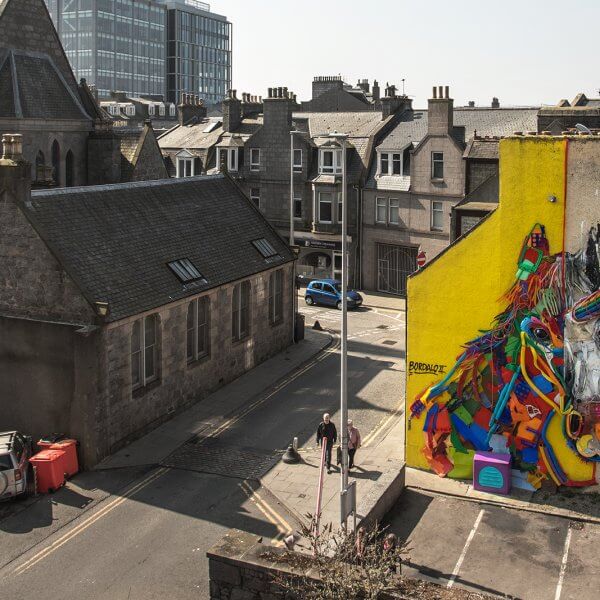 Bordalo ii, Nuart Aberdeen Street Art Festival 2018. Photo Credit Brian Tallman Photography
