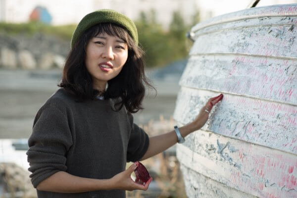 Jazoo Yang, Dot series, Nuart Festival 2018. Photo Credit Kristina Borhes