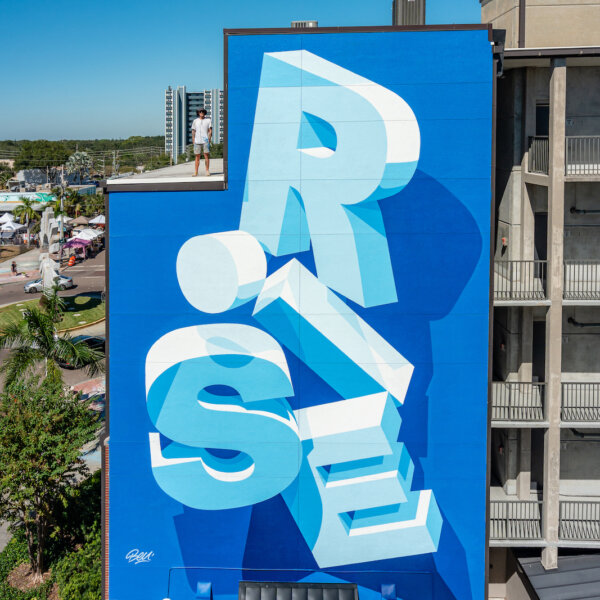 Ben Johnston. SHINE St. Petersburg Street Art Mural Festival, Florida 2022. Image © Mark Rapien