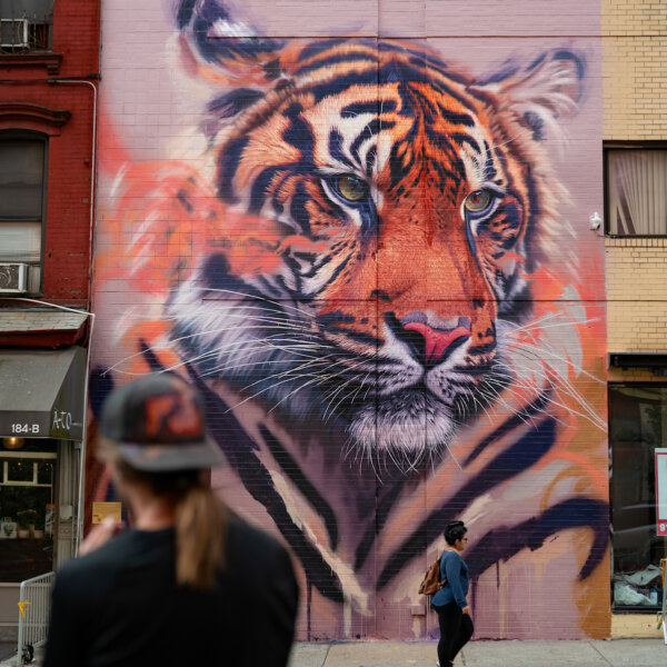 Sonny Sundancer, Beyond Borders, The Beauty and Peril of the Tiger Mural, Manhattan, NYC 2023. Image © Just a Spectator