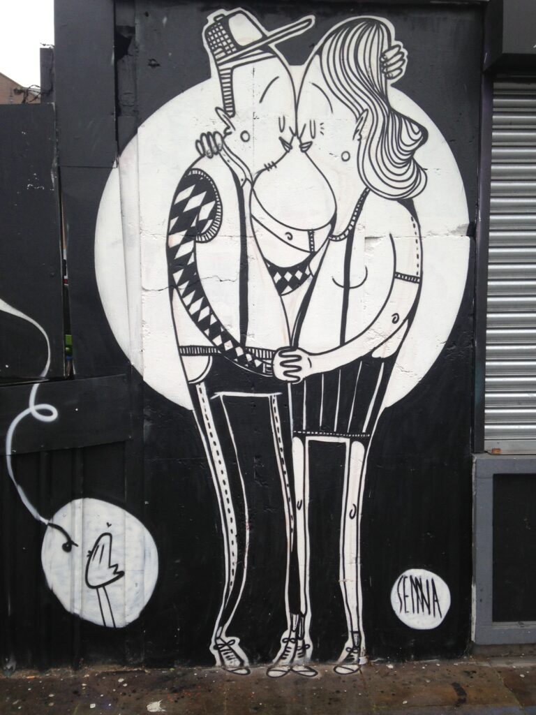 Senna figurative street art piece, Shoreditch, East London, 2013–2014, photographed by GraffitiStreet