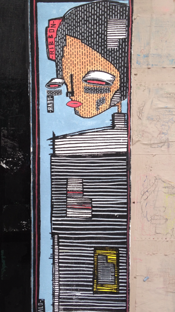 figurative street art piece, Shoreditch, East London, 2013–2014, photographed by GraffitiStreet