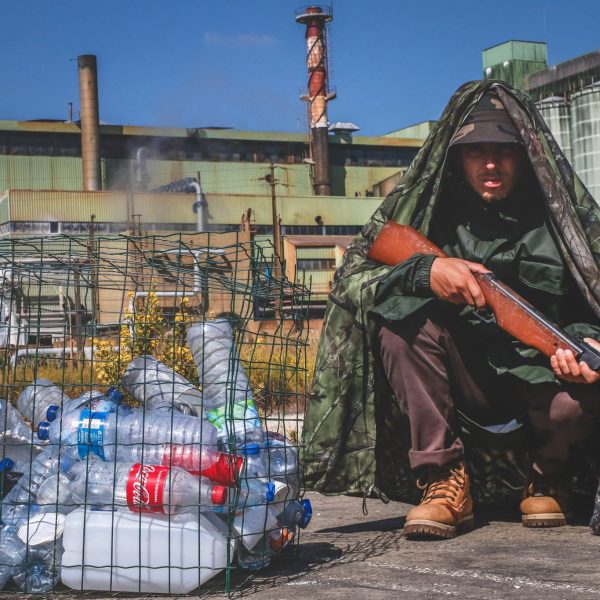 Portuguese Street Artist Forest Dump's Latest Hunting Series. Image Copyright Forest Dump