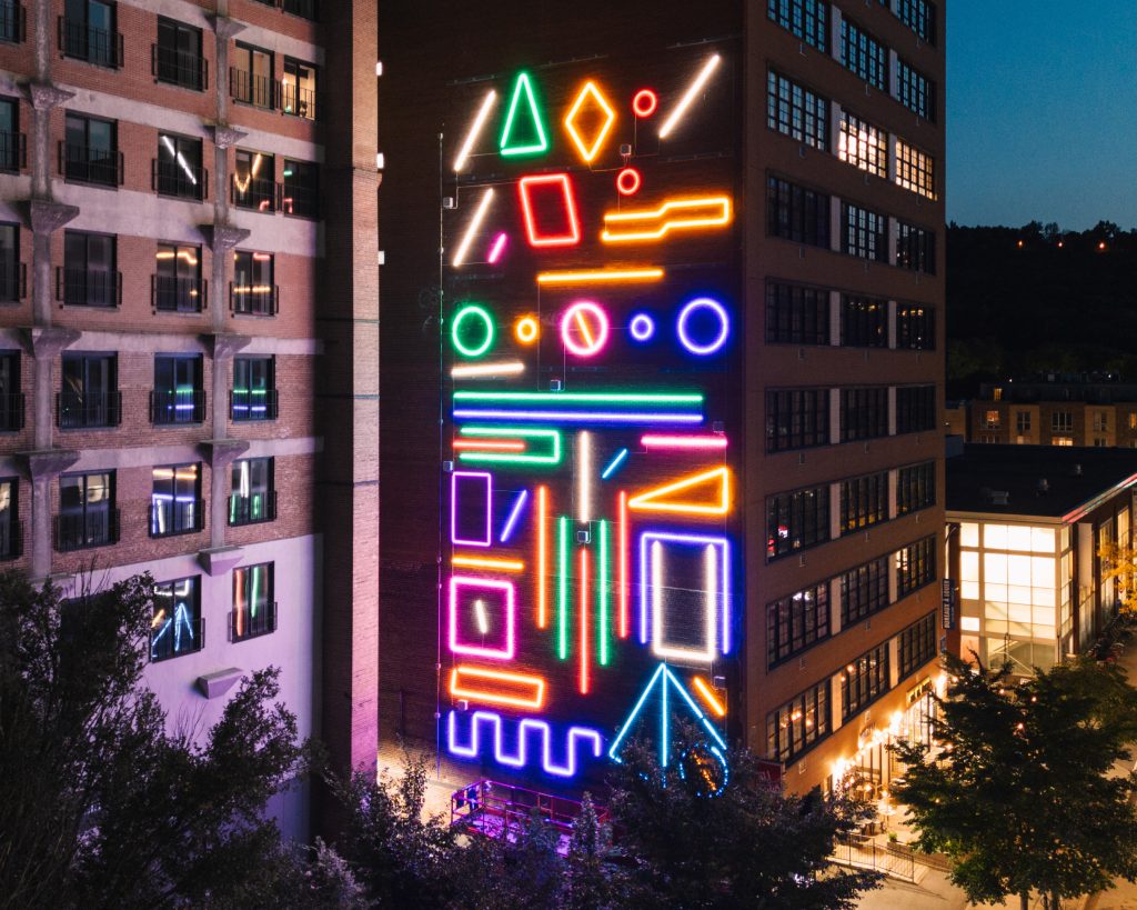 Spidertag Interactive Neon Murals INM#24 in Montreal