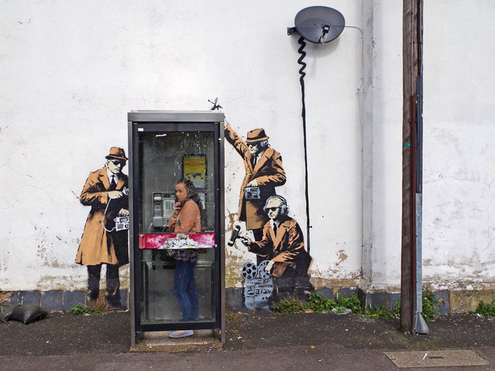 Banksy Spy Booth artwork meaning