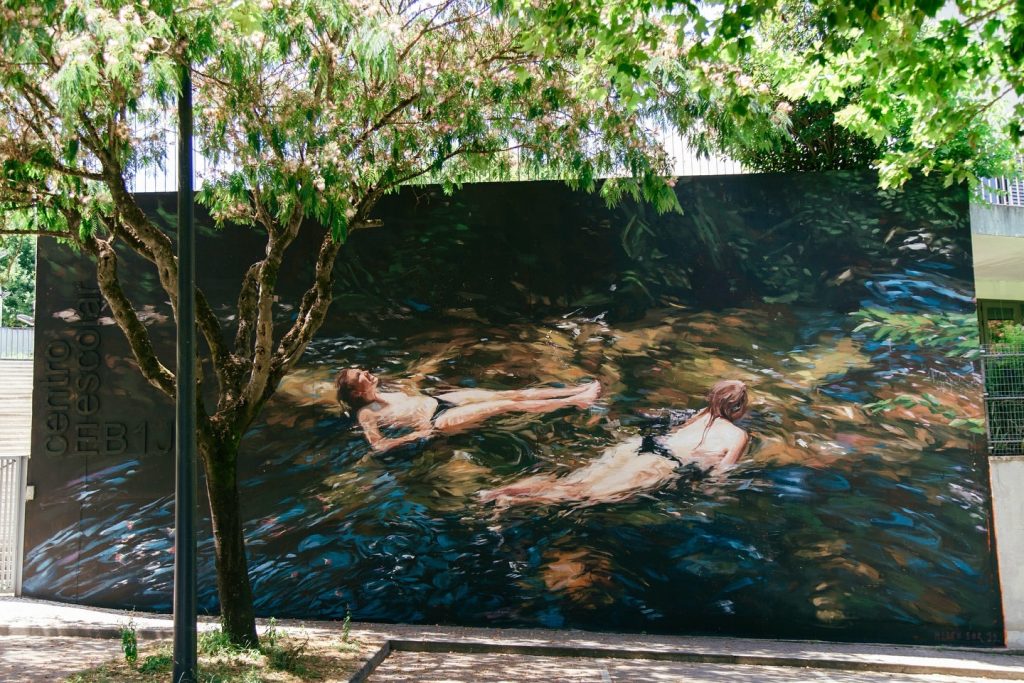 Helen Bur The River Speaks mural Portugal