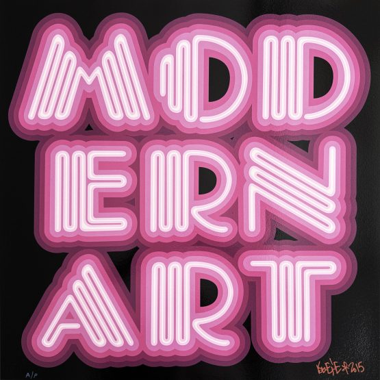 Ben Eine - Modern Art (Neon Purple) Artist Proof