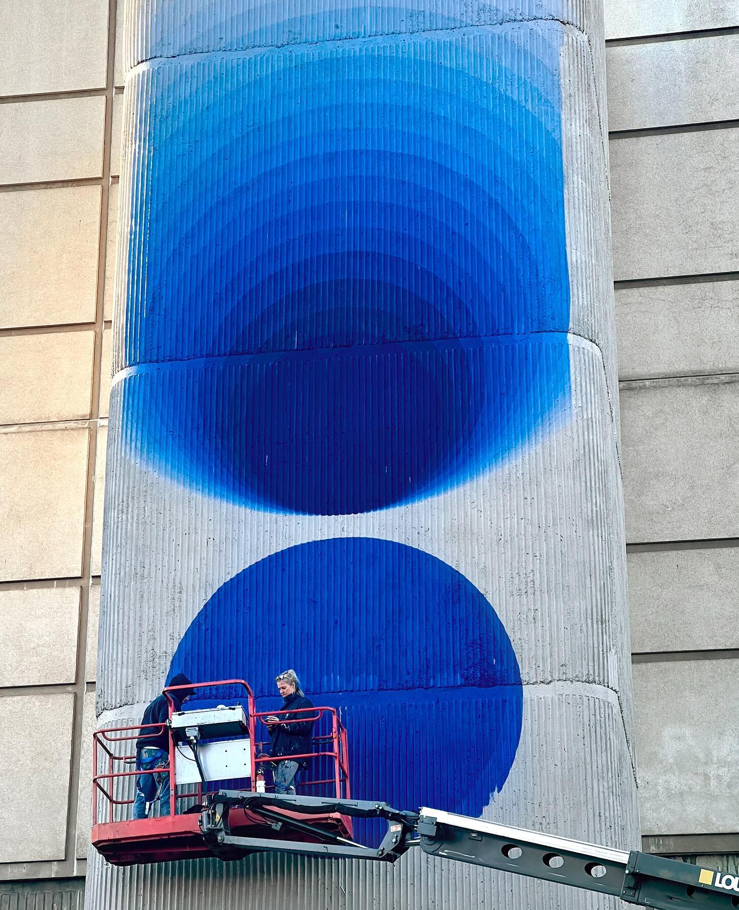 Cyndie Belhumeur Écho mural at Hydro-Québec Poste Maisonneuve