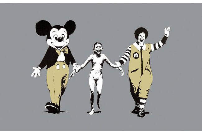 Banksy Napalm unsigned screen print Pest Control authenticated GraffitiStreet
